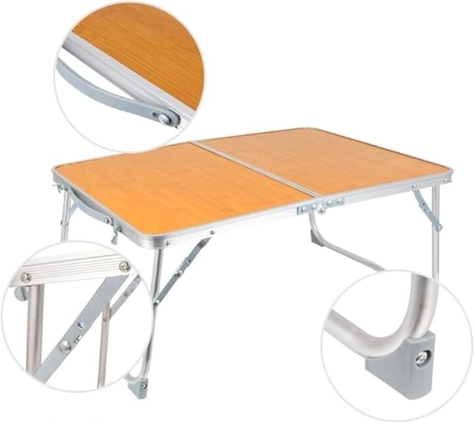 Outdoor Bamboo Wood Table Folding Tables Mini Folding Table Camping Bamboo Board Table Portable Picnic BBQ Small Table Computer Table