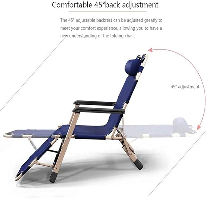 FWZJ Reclining Sun Lounger with Padded Cushion Lounge Chair Outdoor Folding Zero Gravity Recliner Portable Recliners Garden Chairs for Office Camping Patio Lawn-Black (Grey)