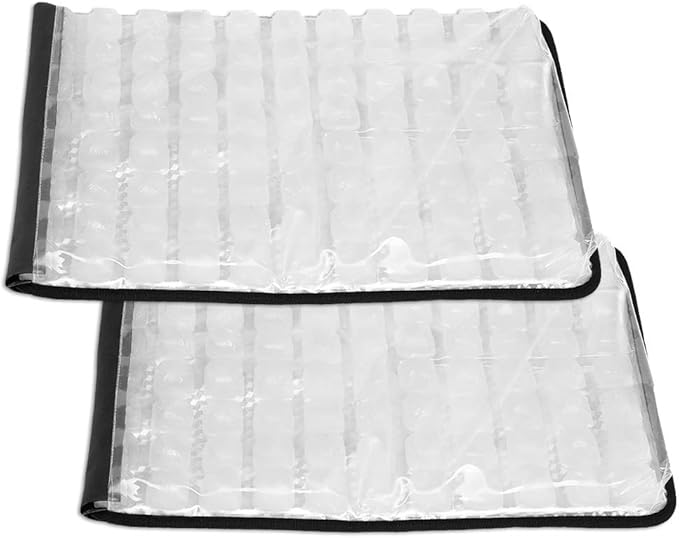 FlexiFreeze Party Mat Food Cooling Serving Platter – Buffet Display Chiller for Meat Cheese Fruit &amp Party Food Trays – Catering Supplies Cold Serving Mat Black 2 Pack (19 x 15)