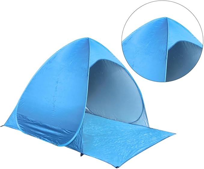 YARNOW 1Pc Automatic Beach Tent Portable Sunshade Canopy Easy Setup for Fishing Camping and Outdoor Activities Lightweight Blue Beach Tent