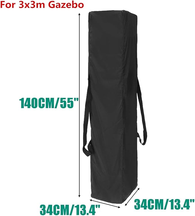 Tent Storage Bag - Waterproof Tent Storage Bag Replacement Folding Canopy Carry Bag with 2 Side Handles Black