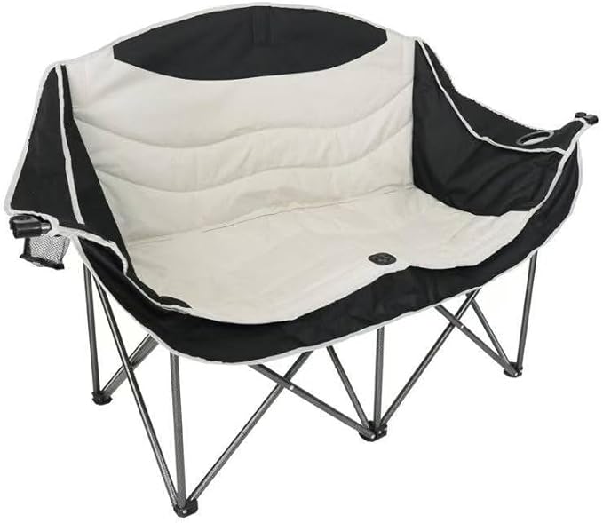 Folding Loveseat Camping Chair Moon Chair Garden Chair Double Camping Chair for Beach Foldable Outdoor seat for Camping Portable Camping Stool Ergonomic Camping Chair Canvas Camping Chair