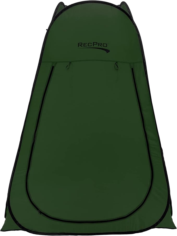 RecPro Portable Pop Up Privacy Tent | Changing Room Toilet Shower Rain Shelter for Camping &amp Beach | Includes Carry Bag Ground Cover and rain Cover
