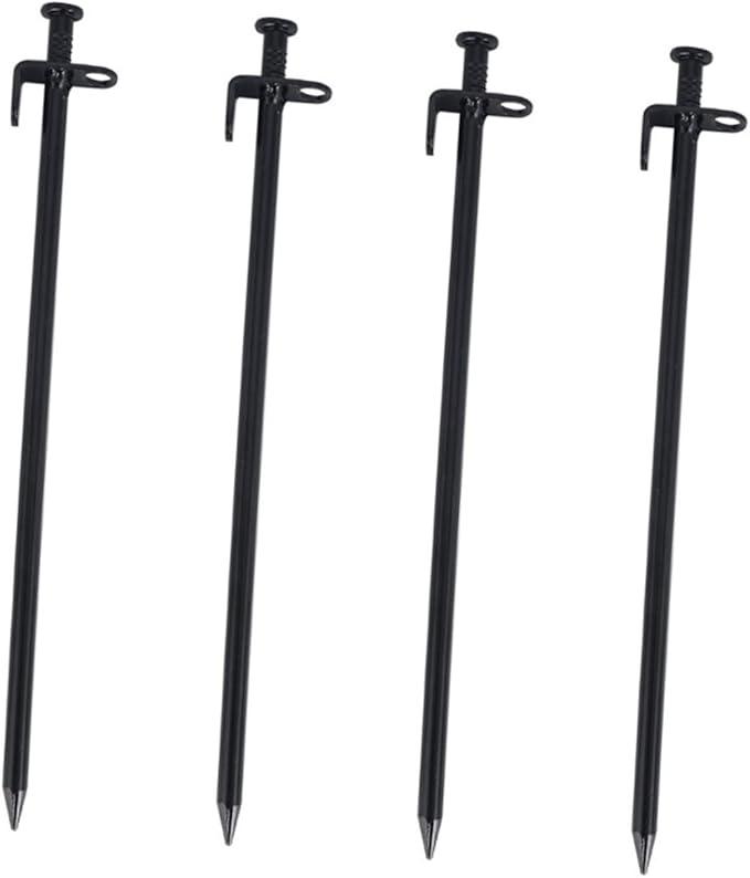 Mipcase 4Pcs Non Steel Tent Stakes Heavy Duty Ground Anchors for Camping Hiking Outdoor Activities Essential Tent Accessories for Family Gazebo Canopy