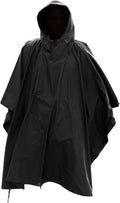 Mil-Tec Adult Ripstop Wet Weather Lightweight Waterproof Multi-Use Rain Poncho with Hood - Use as Bivouac Sack Shelter Tent