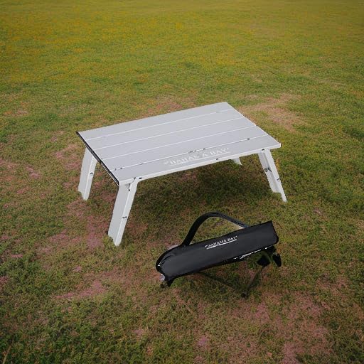 Old Bahama Bay Ultralight Aluminum Mini Table 66lbs/30kg Weight Capacity Foldable Small Beach Table with Retractable LegsSuitable for Picnic Camping Outdoor Hiking