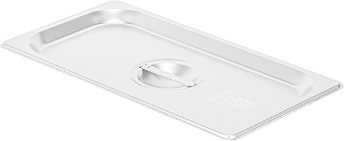 Restaurantware Stainless Steel Steam Table Pan Cover 1 Pack of 1/3 Size Heavy-Duty Hotel Pan Lid Polished Exterior Dishwasher-safe For Commercial Kitchens Catering Events