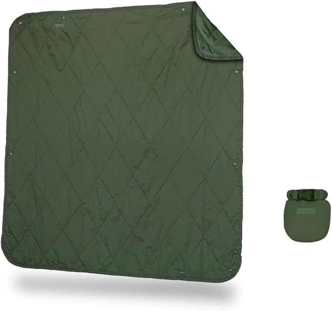 Gravel UltraPak™ Kids Packable Puffy Camping Blanket Lightweight Outdoor Blanket Waterproof for Camping Hiking &amp Travel Compact Puffy Blanket Durable 20D Nylon Easy Clean Hands-Free Snap Gr