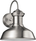 Sea Gull Lighting 8547701-04 Fredricksburg Small One Light Outdoor Wall Lantern Satin Aluminum