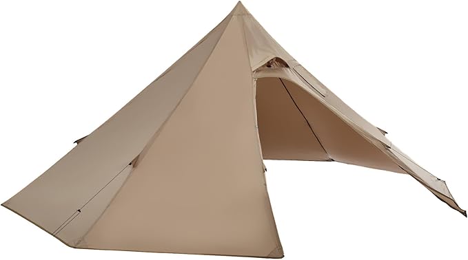 VEVOR Hot Tent Camping Tipi Hot Tents with Stove Jack Portable Winter Camping Tents with Snow Skirt Easy Setup Waterproof 4 Season Shelter Tents for Fishing Backpacking