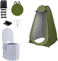 Portable Toilet Kit Camping Toilet with Pop-Up Privacy Tent Toilet Bags Washable Portable Outdoor Showers Changing Rooms