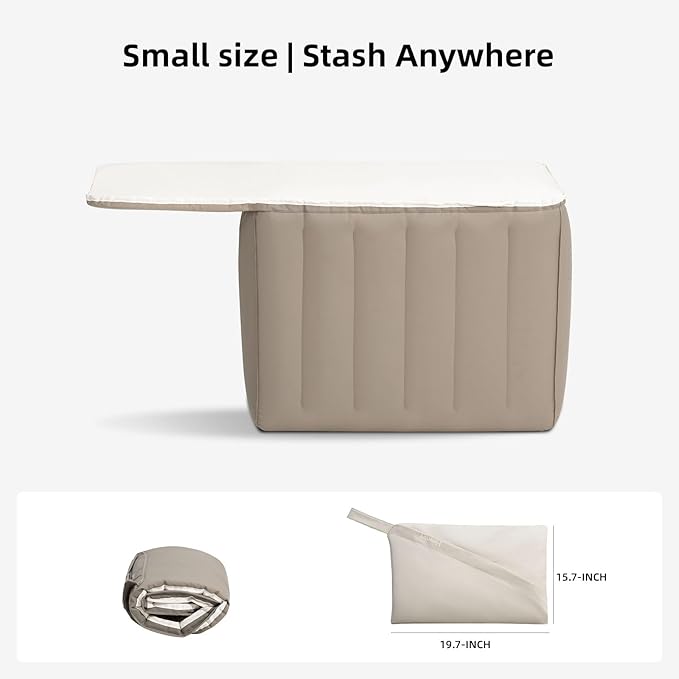 Pickup Cabin TPU Air Foam Mattress &amp Extending Pad Bundle Expands Diagonal Sleeping Space to 6’3’’ One Step Setup