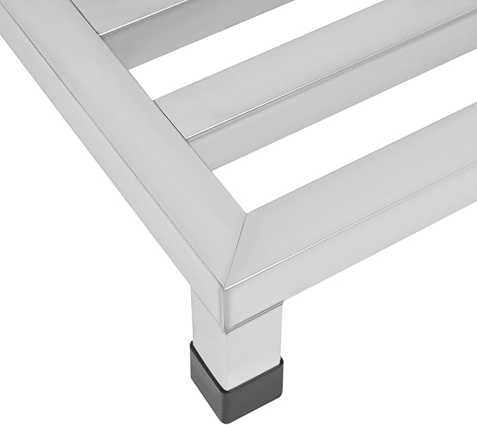 Stainless Steel Dunnage Rack 2 Pack Dunnage Racks with 1000Lbs Capacity Commercial Food Floor Rack for Shopping Mall Supermarket Warehouse Home Storage (2 14 x 14 x 4)