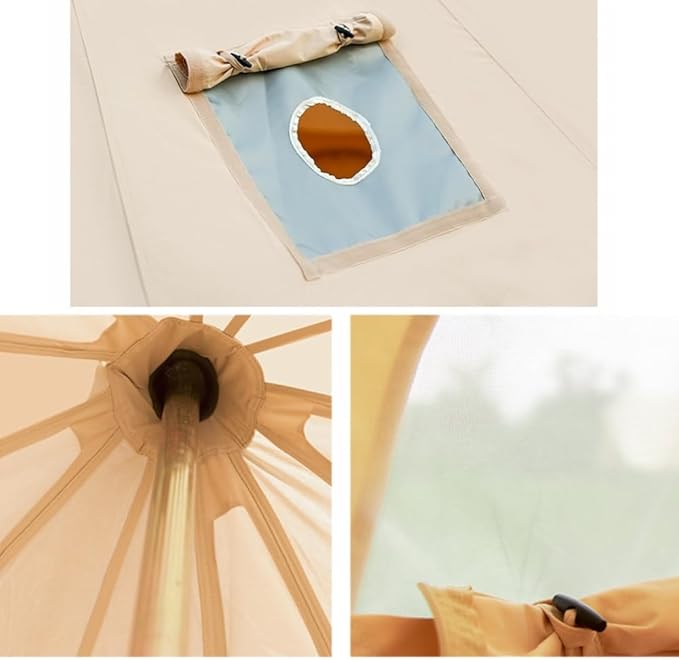 Luxury Four-Season Yurt Tent | Spacious Canvas Bell Tent with Stove Jack | Heavy-Duty Cotton Blend | Ultimate Family Glamping Shelter