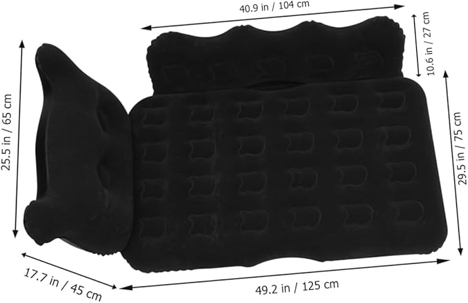 SUPVOX 1Set Comfortable Cartoon Theme Inflatable Air Mattress Bed for SUV Outdoor Sleeping Cushion Easy Inflate Deflate with Pump Practical Travel for Car Camping