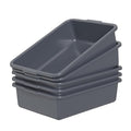 8 L Gray Small Commercial Bus Tubs Plastic Food Service Bus Tub 5 Packs