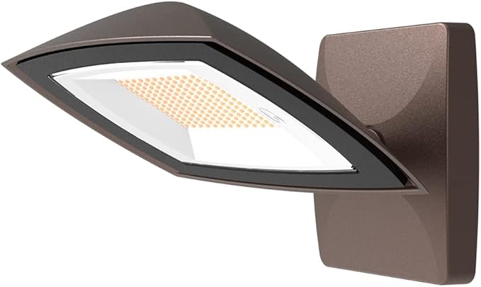 HALO ARFL 200 Watt Equivalence Bronze Outdoor Integrated LED Architectural Residential Floodlight Dusk to Dawn 3500 Max Lumen