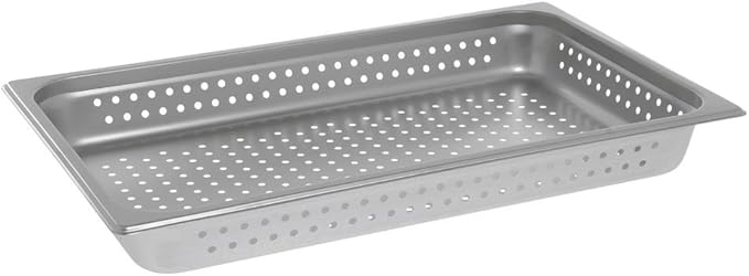HUBERT Steam Table Pan Hotel Pan Full Size Perforated Stainless Steel- 2 1/2 D