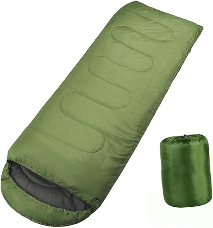 VICASKY Mummy with Drawstring Hood for Camping and Hiking Outdoors Lightweight Olive Green Bag with Internal Pouch for Valuables Multifunctional Use for Home and Travel
