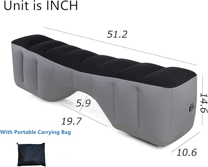 Inflatable Car Air Mattress Back Seat Bed Universal Back Seat Gap Filler Pad Extender for SUV Camping Sleeping Travel Rest