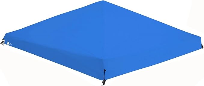 10' x 10' Instant Slant Leg Pop up Canopy Replacement Top Blue Polyester 50+ UV Protection 96 L x 96 W