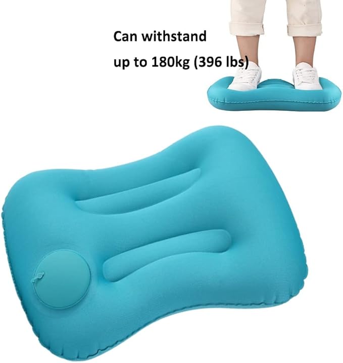 COOL &amp FRESH Inflatable Travel Pillow 2 Pack - Back Waist Support Pillow for Long Distance Traveling and Long Hours Sitting