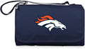 PICNIC TIME NFL Denver Broncos Blanket Tote Outdoor Picnic Blanket - Beach Blanket - Camping Blanket (Navy Blue with Black Flap)