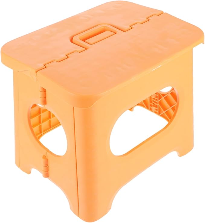 DECHOUS Folding Plastic Step Stool for Outdoor Fishing and Household Use Design Ergonomic Handle for Kitchen Bathroom Garden and Camping Activities