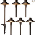 LEONLITE Update 5CCT Low Voltage Pathway Lights 12-24V LED Landscape Path Light 1800/2700/3000/4000/5000K CRI90 IP65 Waterproof Landscape Lighting Aluminum Housing Oil Rubbed Bronze Pack of 6