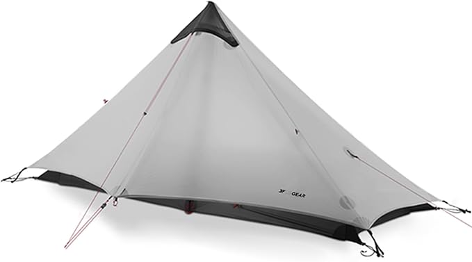 3FULGEAR Ultralight Tent for Backpacking LANSHAN 1 Trekking Pole Tent 1 Person 3/4 Season Lightweight Easy Set Up Double Layer Shelter Waterproof Tents for Camping Hiking Outdoor Mountaineering