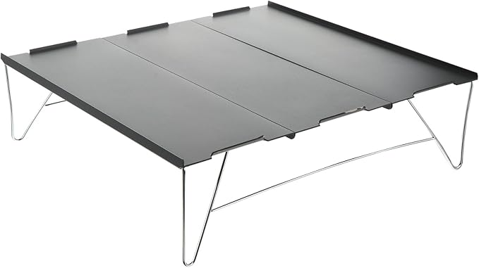 VILLCASE Foldable Picnic Table Aluminum Alloy Outdoor Camping Desk Lightweight Portable Beach Table for Hiking and Picnic Use