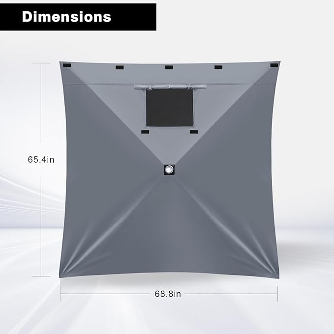 MASTERCANOPY Wind Screen Side Panel with Window for 12x12 Escape Screen Shelter Canopy Tent - Weatherproof UV Resistant Sun Shade Attachment Accessory (Beige 1 Pack)