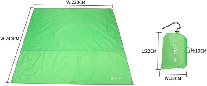 Outdoor Camping Tent Footprint Tarp Blanket Mat UV Protection Multi Use for Camping Picnics and Rain Cover Army Green