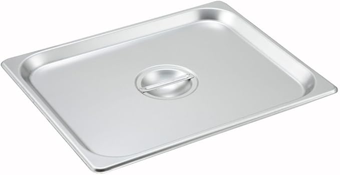 Tiger Chef 6-inch 1/2 Half-Size 22 Gauge Stainless Steel Anti-Jam Steam Table Pan with Lids 6-Pack