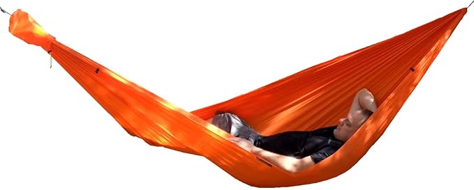 Go Hammock 2.0-11' Long for Max Comfort w/Ridgeline Rapid Deployment Bag Carabiners &amp Fabric Tensioners (Burnt Orange)