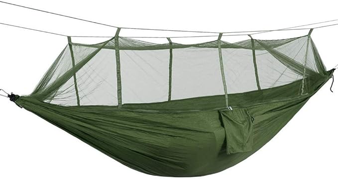 Portable Camping Hammock with Mosquito Net - 5 Colors (Olive Drab)