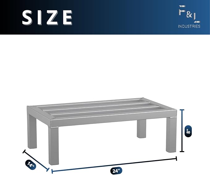 Winco Aluminum Dunnage Rack 1200 lbs Capacity 14 x 24