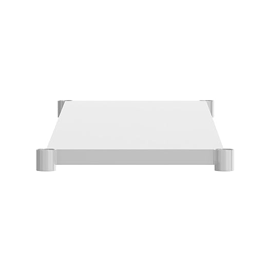 Flash Furniture Woodford Galvanized Under Shelf for Prep and Work Tables - Adjustable Lower Shelf for 24 x 36 Stainless Steel Tables