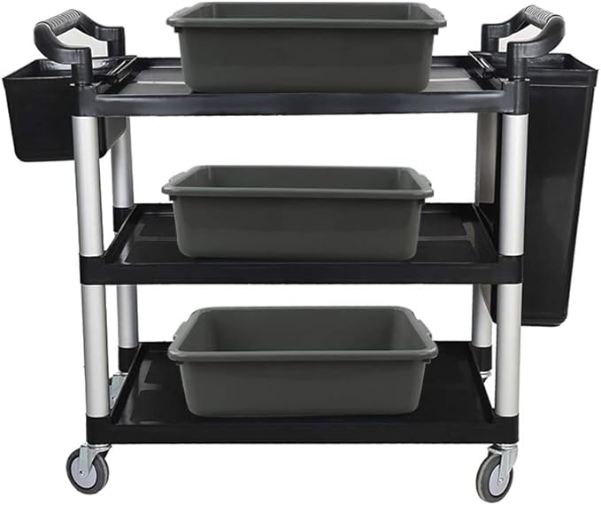13 Liter Commercial Bus Tubs Plastic Shallow Plastic Tub Set of 4