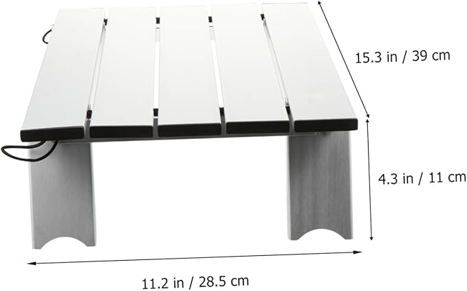 ibasenice Portable Outdoor Aluminum Folding Table Compact Camping Table Carrying Bag for Picnics Beach Parties and Outdoor Activities