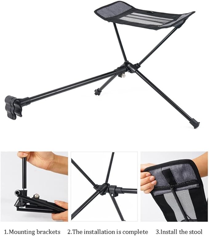 Portable Stool Footstool for Camping Beach Chair Folding Fishing Outdoor BBQ Camping Chair Foot Recliner Foot Rest