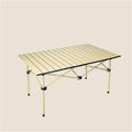 Carbon Steel Camping Table Portable Table Ultralight Multifunctional Picnic Table Folding Table(Large Brown)