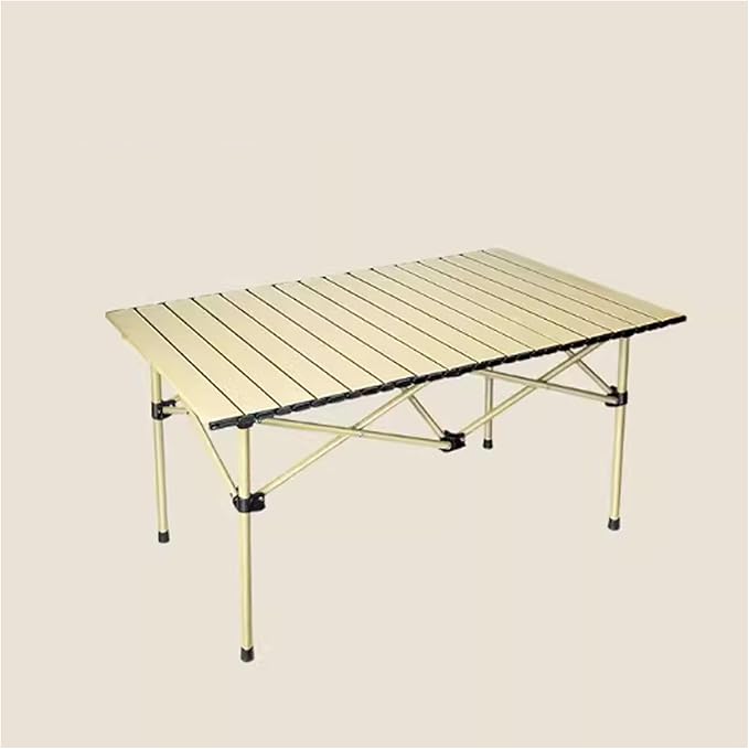 Carbon Steel Camping Table Portable Table Ultralight Multifunctional Picnic Table Folding Table(Large Brown)