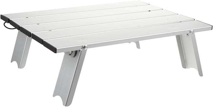 ibasenice Portable Outdoor Aluminum Folding Table Compact Camping Table Carrying Bag for Picnics Beach Parties and Outdoor Activities