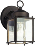 Kichler 9611OZ Patio Wall Sconce Lantern Outdoor Lighting 8.25 Height Bronze 1-Light (5 W x 9 H) 60 Watts