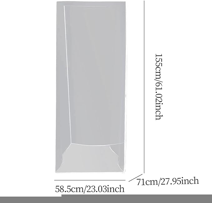 Bun Pan Rack Cover Baker Rack Cover23.03''x27.95''x61.02''Bakery Single Rack CoverBread Rack Cover for BakeryDining Room