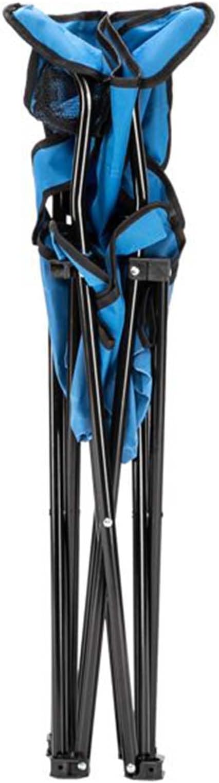 Foldable Camping Chair Portable Camping Chairs with Arm Rest Cup Holder &amp Carry Bag Lightweight Beach Chair for Adults Heavy Duty Arm Chair for Beach Lawn Picnic Blue