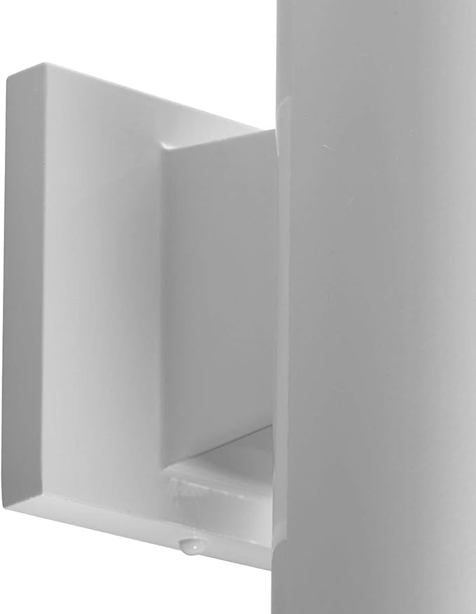 Progress Lighting 5-Inch Cylinder Outdoor LED Wall Sconce 1-Light Modern Wall Mount LED Light Interior and Exterior Lighting for Home or Porch Aluminum White (P5674-30/30K)