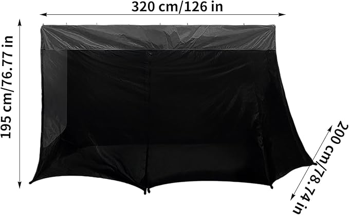 SUV Tent - Mesh/PU Waterproof Sun Protection Canopy126x78x76.7 Inch Windproof Portable SUV Tailgate Tent Vehicle Rear Hiking Traveling