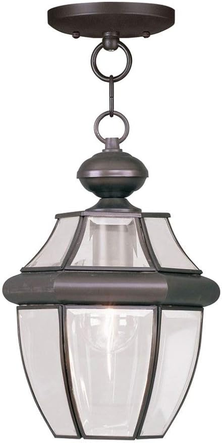 Livex Lighting 2152-07 Monterey 1-Light Outdoor Hanging Lantern Bronze